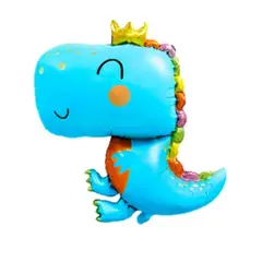 GENERICO - Globo metálico de dinosaurio azul 74x90cm