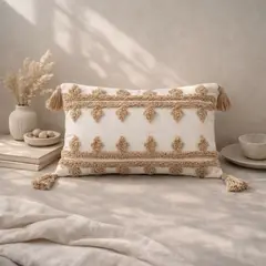 COLETTE - Funda De Cojin Boho Trigal Rectangular 30 x 50