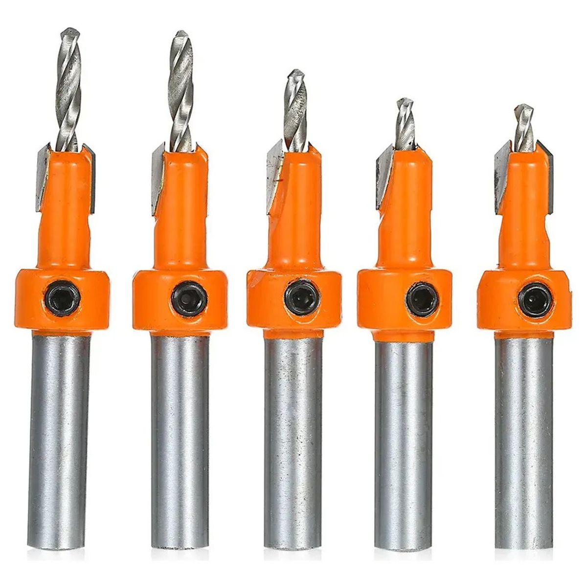 GENERICO - Kit De 5 Pzs Brocas Avellanadoras Para Madera 8mm