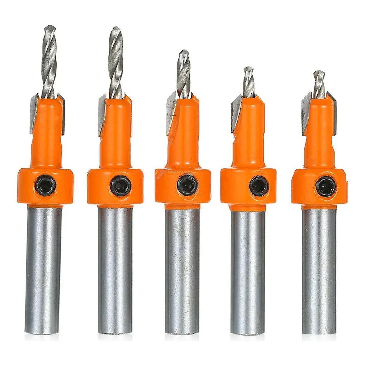 GENERICO - Kit De 5 Pzs Brocas Avellanadoras Para Madera 8mm