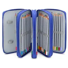 GENERICO - Estuche Para Lápices De Gran Capacidad Con 72 Compartimentos-Azul