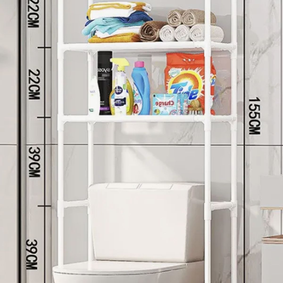 GENERICO - Organizador De Baño Mueble Sanitario Estante3 Niveles