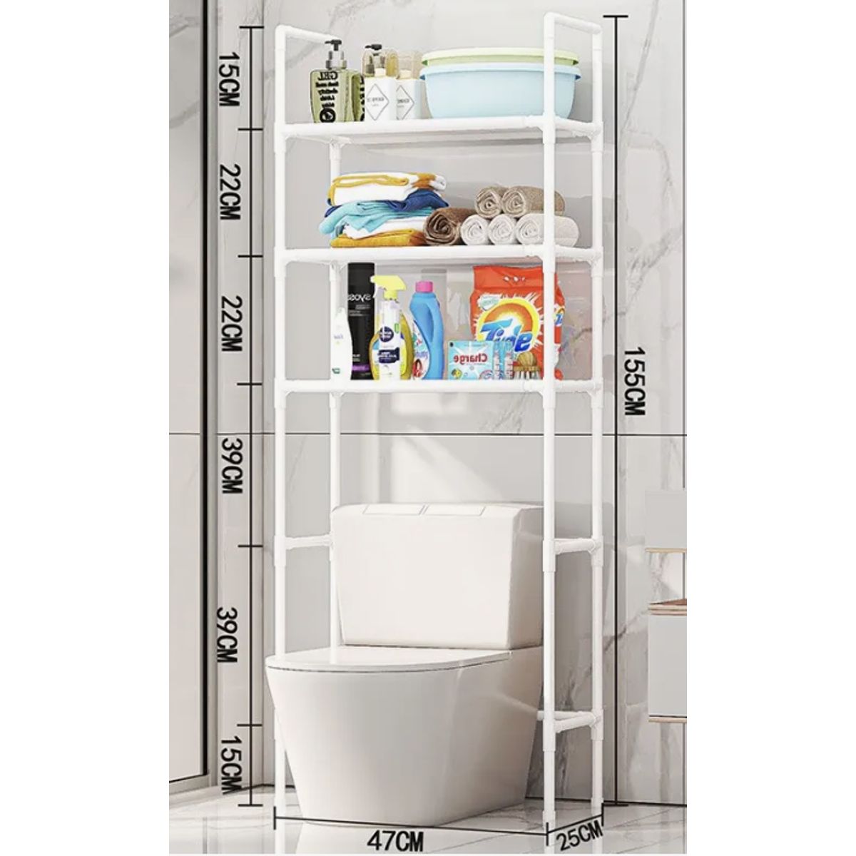 GENERICO - Organizador De Baño Mueble Sanitario Estante3 Niveles