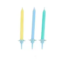 GENERICO - Set de velas de colores 12pcs 7cm