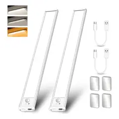 GENERICO - 2 Luz Led Magnético Sensor De Movimiento Recargable Armario