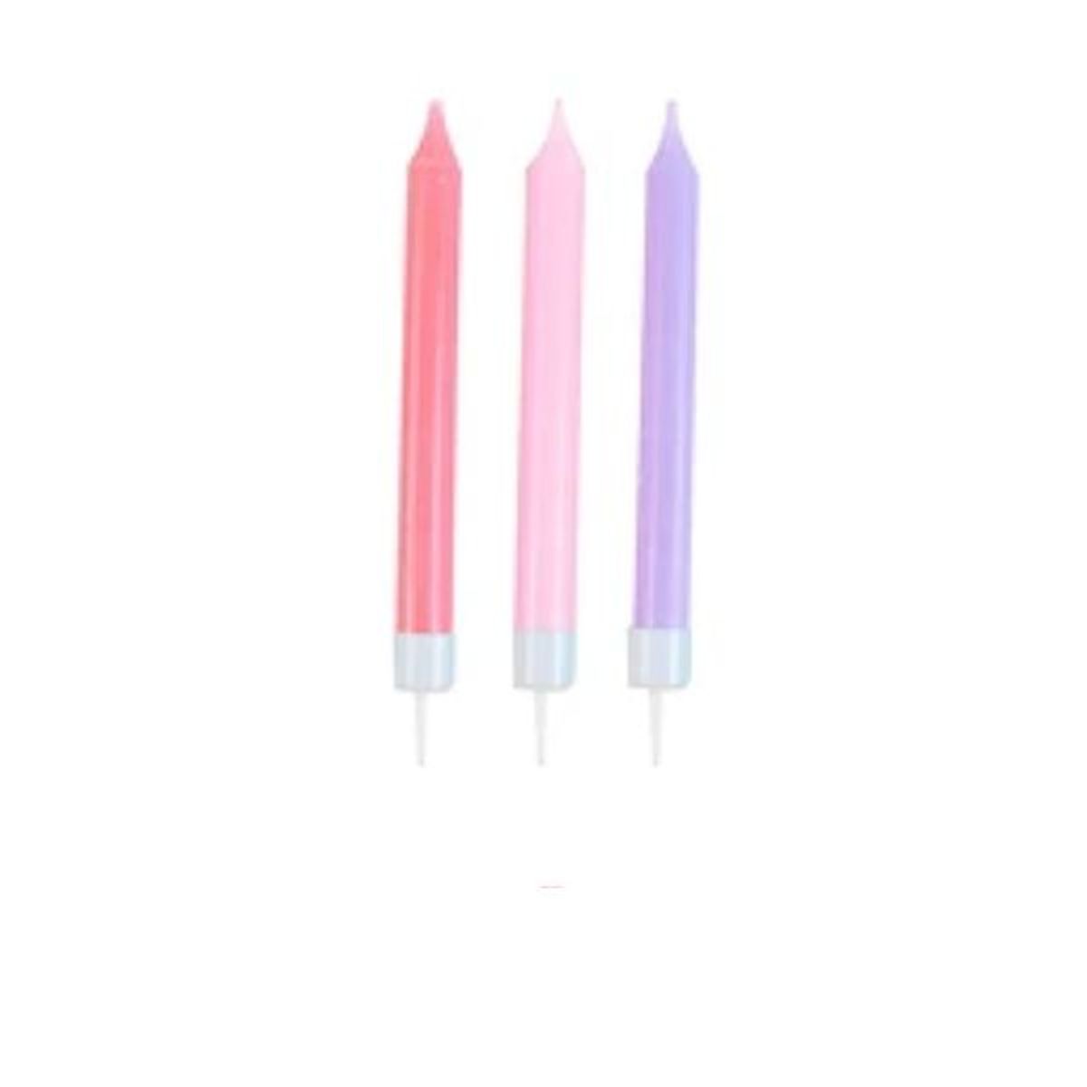 GENERICO - Set de velas de colores 6pcs 9cm