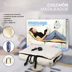 MOVI - Colchoneta Multifuncional 3 en 1 (Masajeadora, Calefacción, Portátil)