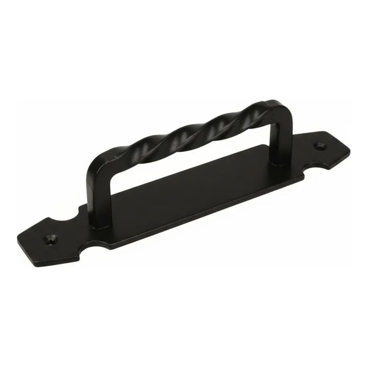 NACIONAL - Manilla De Acero Mate Con Base Negra 20 Cm Negro