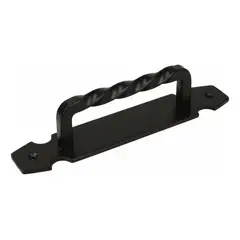 NACIONAL - Manilla De Acero Mate Con Base Negra 20 Cm Negro