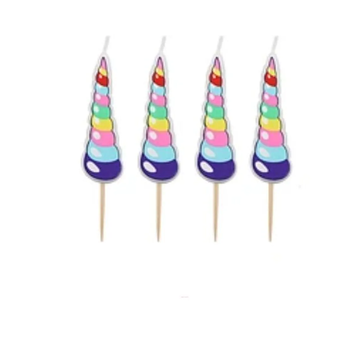 GENERICO - Velas unicornio 4pcs 11cm