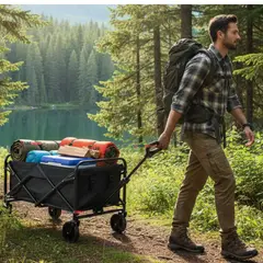 LINE - Carrito Compras Plegable Organizador Ideal Para El Camping 100Kg