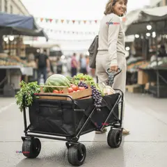 LINE - Carrito Compras Plegable Organizador Ideal Para El Camping 150Kg