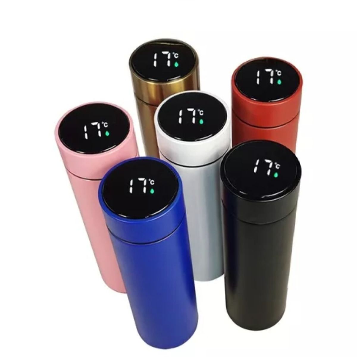 GENERICO - Termo Inteligente Digital LED Acero Inoxidable 500ml Negro