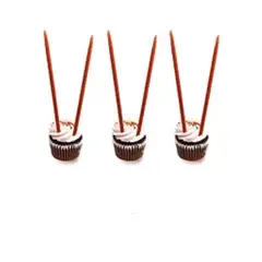 GENERICO - Velas color rojo con glitter