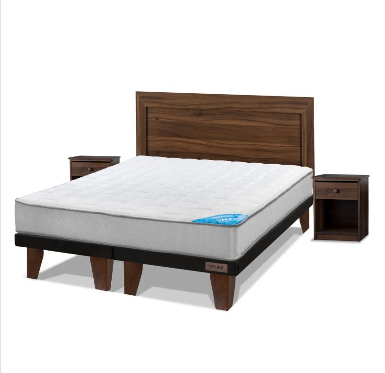 Cama Europea Flat Therapedic New 2 plazas B/D + Set Asturias