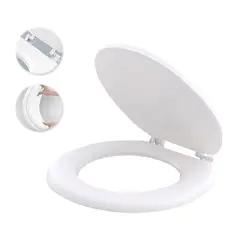 GENERICO - Asiento WC Redondo Densidad Alta Material De PP Cierre Lento