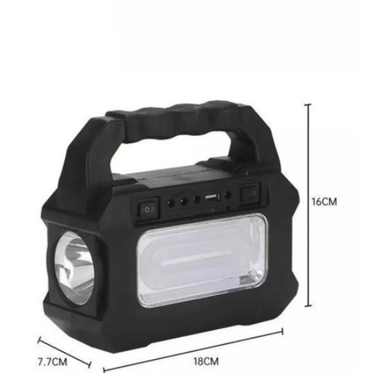 GENERICO - Kit Solar Emergencia Camping 220v Ampolletas 36hrs  Negro - 220052