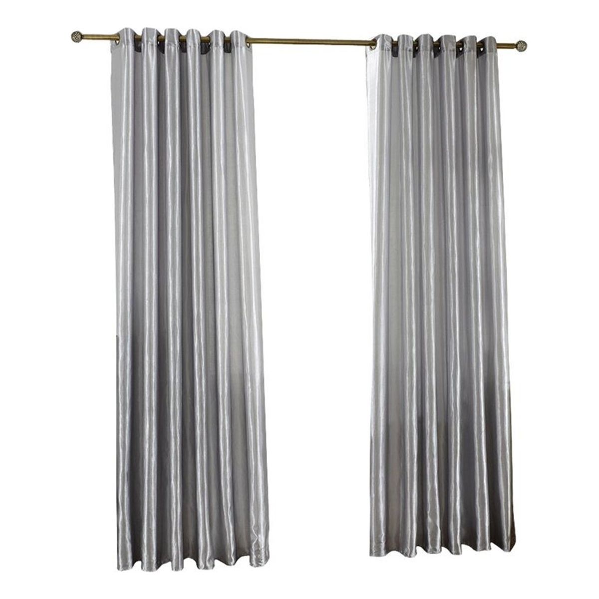 GENERICO - Cortinas Bumbu Liso Hogar 2 Panos 140x220 Cm Brillante