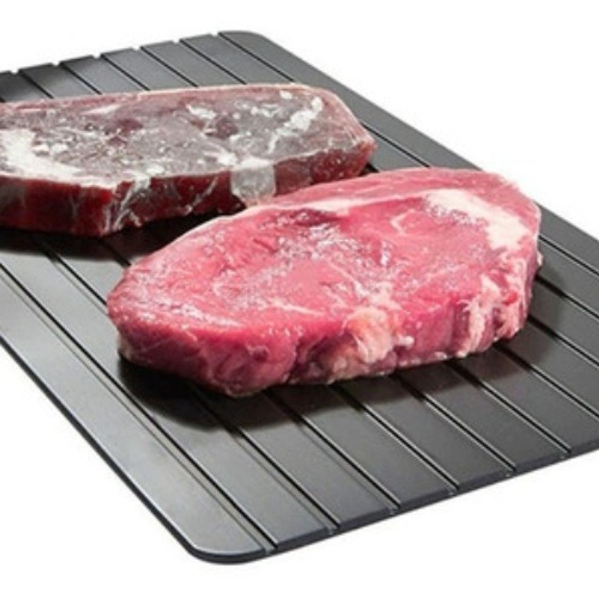GENERICO - Bandeja Tabla De Aluminio Descongeladora Rápida Carne Negro