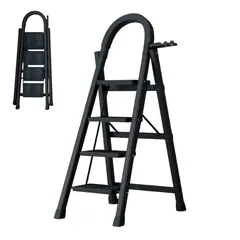 KINDA NICE - Escalera Plegable 4 Escalones Antideslizante Segura