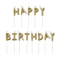 GENERICO - Vela dorada happy birthday