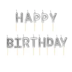 SUI GENERIS - Vela plateada happy birthday