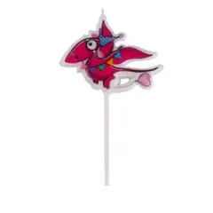 GENERICO - Vela dinosaurio roja 6x10cm