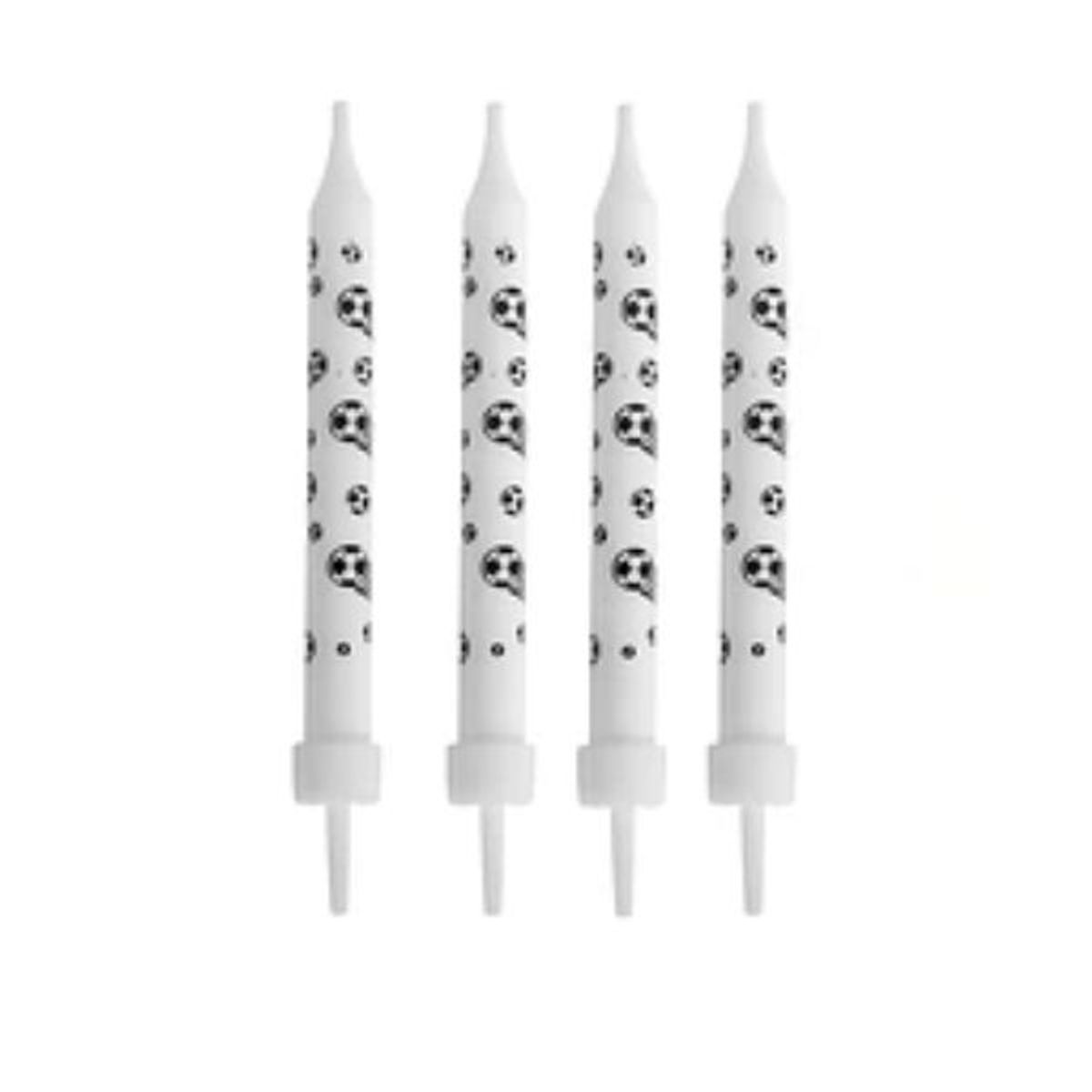 GENERICO - Velas largas balon de futbol 8pcs 9cm