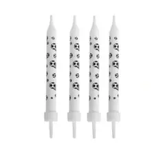 GENERICO - Velas largas balon de futbol 8pcs 9cm