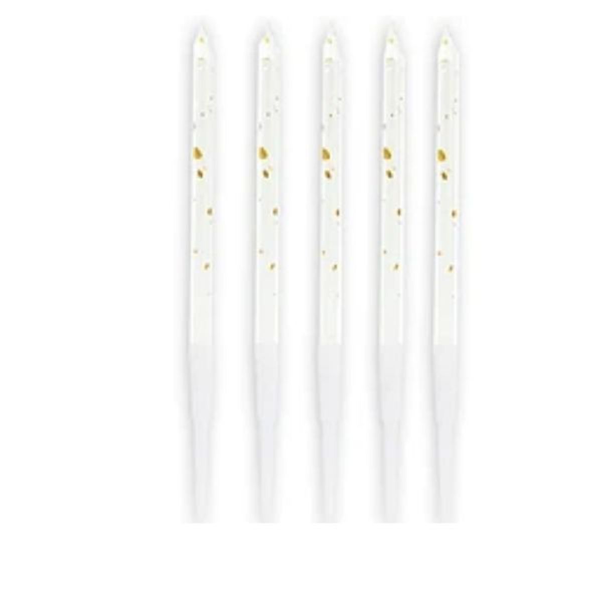 GENERICO - Velas color blanco 10pcs con soporte 1x13cm