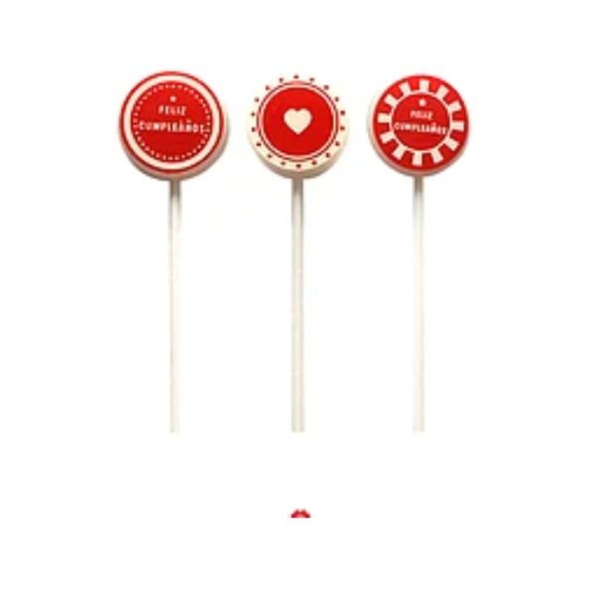 GENERICO - Juego de 3 velas de cumpleañoscolor rojo 14cm