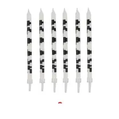 GENERICO - Velas blanco y negro 6pcs