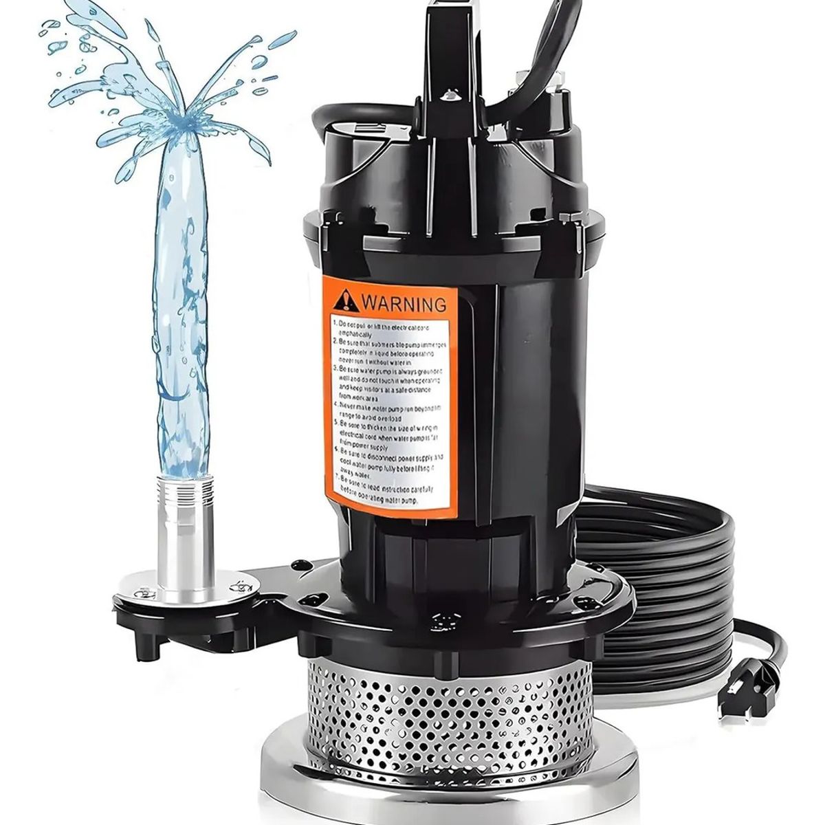 EVERSO - Bomba De Agua Sumergible 370w1500lh, Bomba Sumergible Agua