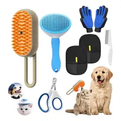 KUANGYE - 8pcs Cepillo Deslanador Perro Gato Vapor Mascota Masajeador