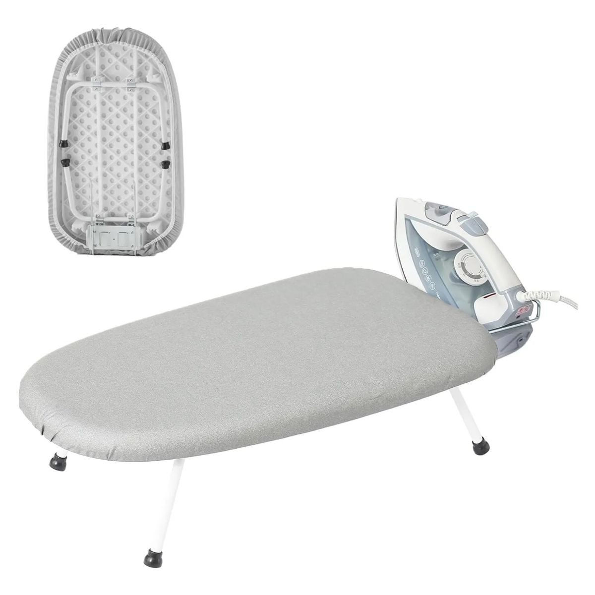 EVERSO - Tabla De Planchar De Mesa Plegable Compacta Y Portátil
