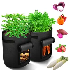 KINDA NICE - Pack 5 De Macetas De Fieltro Para Cultivo Para Patata/tomate.