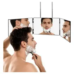 EVERSO - Espejo De 3 Vías De Corte De Pelo Triple De 360° Con Ganchos