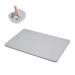 GENERICO - Alfombra Diatomeas Natural Secado Rápido Baño 4060cm Gris