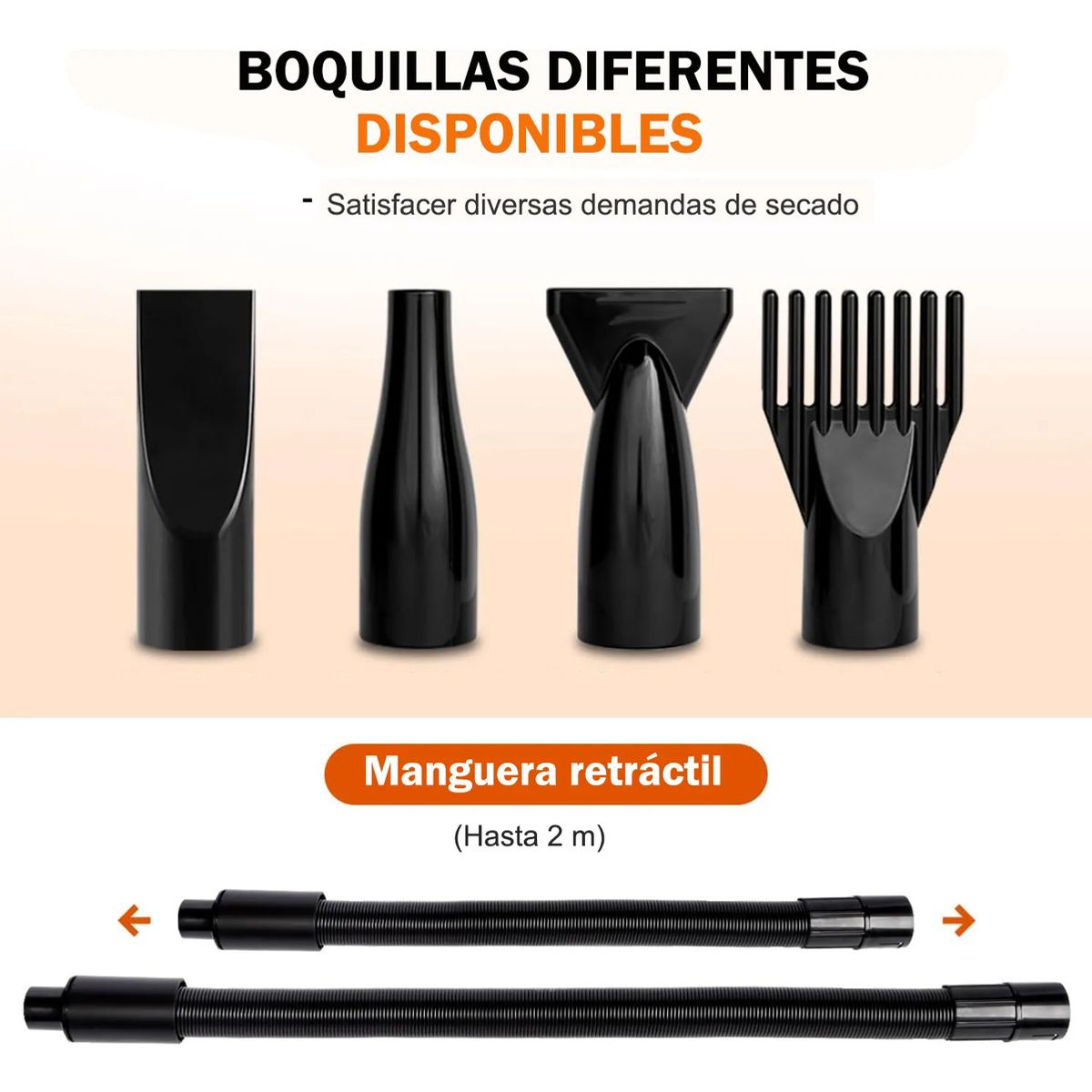 EVERSO - Secador De Pelo Perro Mascota Turbina Secadora Con Boquillas