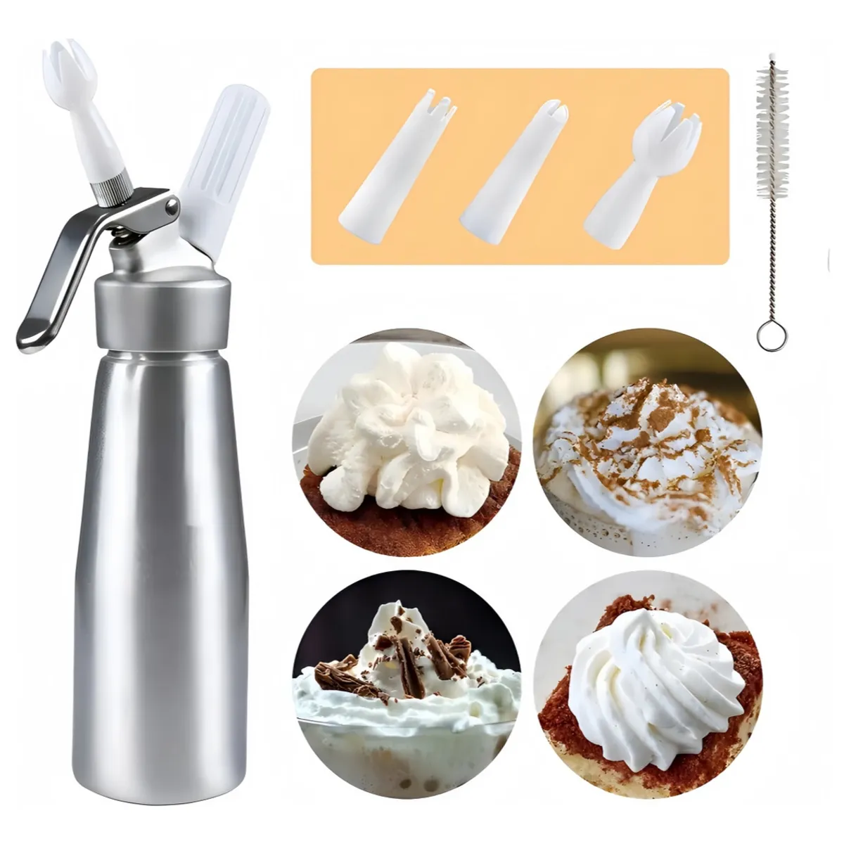 EVERSO - Dispensador De Crema Batida 500 Ml Cocina