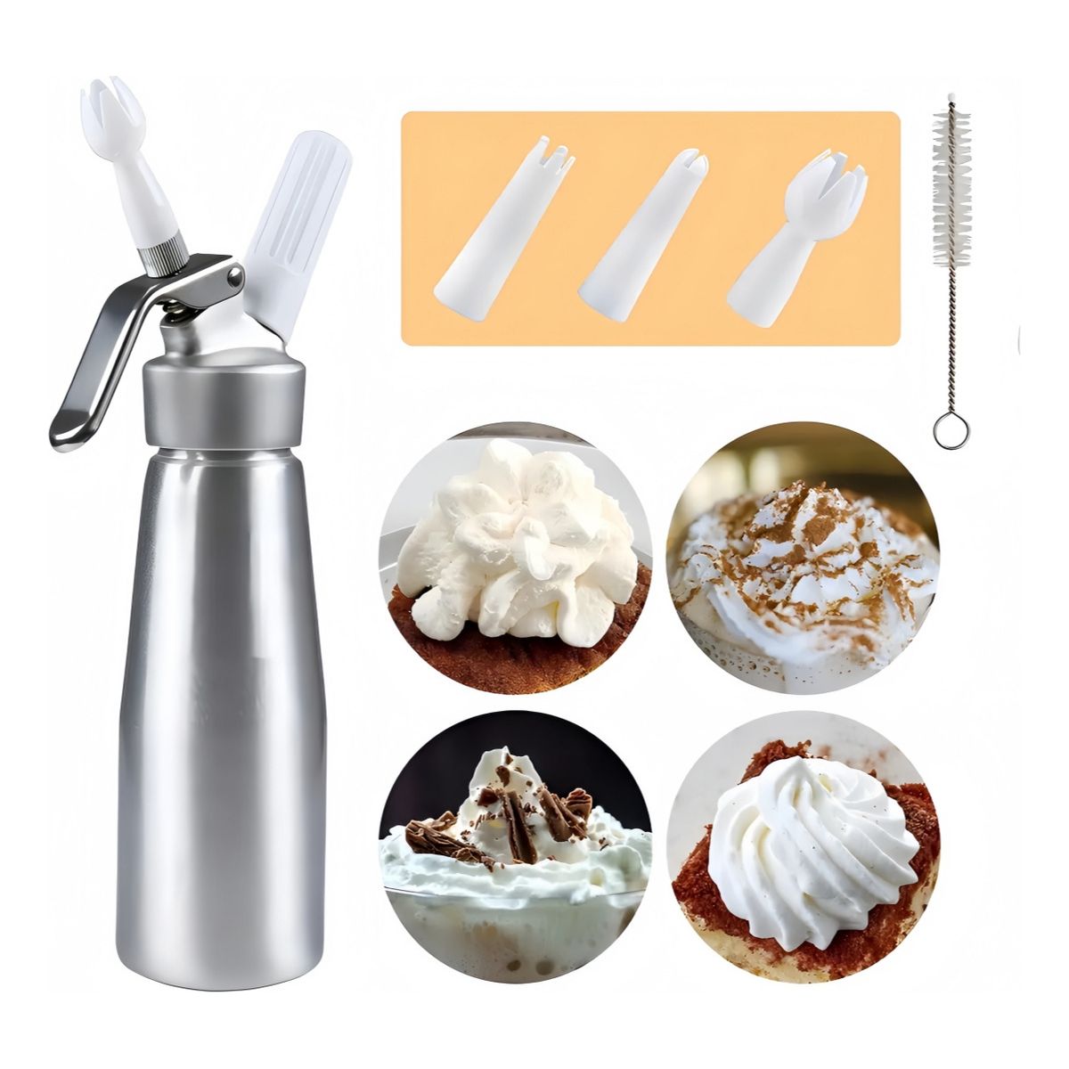 EVERSO - Dispensador De Crema Batida 500 Ml Cocina