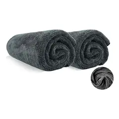 GENERICO - Paquete De 2 Toallas De Microfibra Para Coches 60x90cm