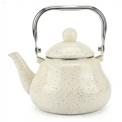 GENERICO - Jarra de Cerámica Tipo Pera 2.5L Esmalte Blanco Texturizado, 25x25cm