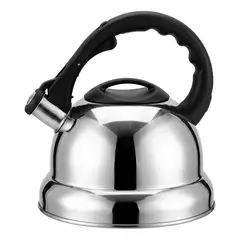 GENERICO - Pava de Acero Inoxidable 3.5L con Silbato 24x22cm, Ideal para Hogar y Oficina