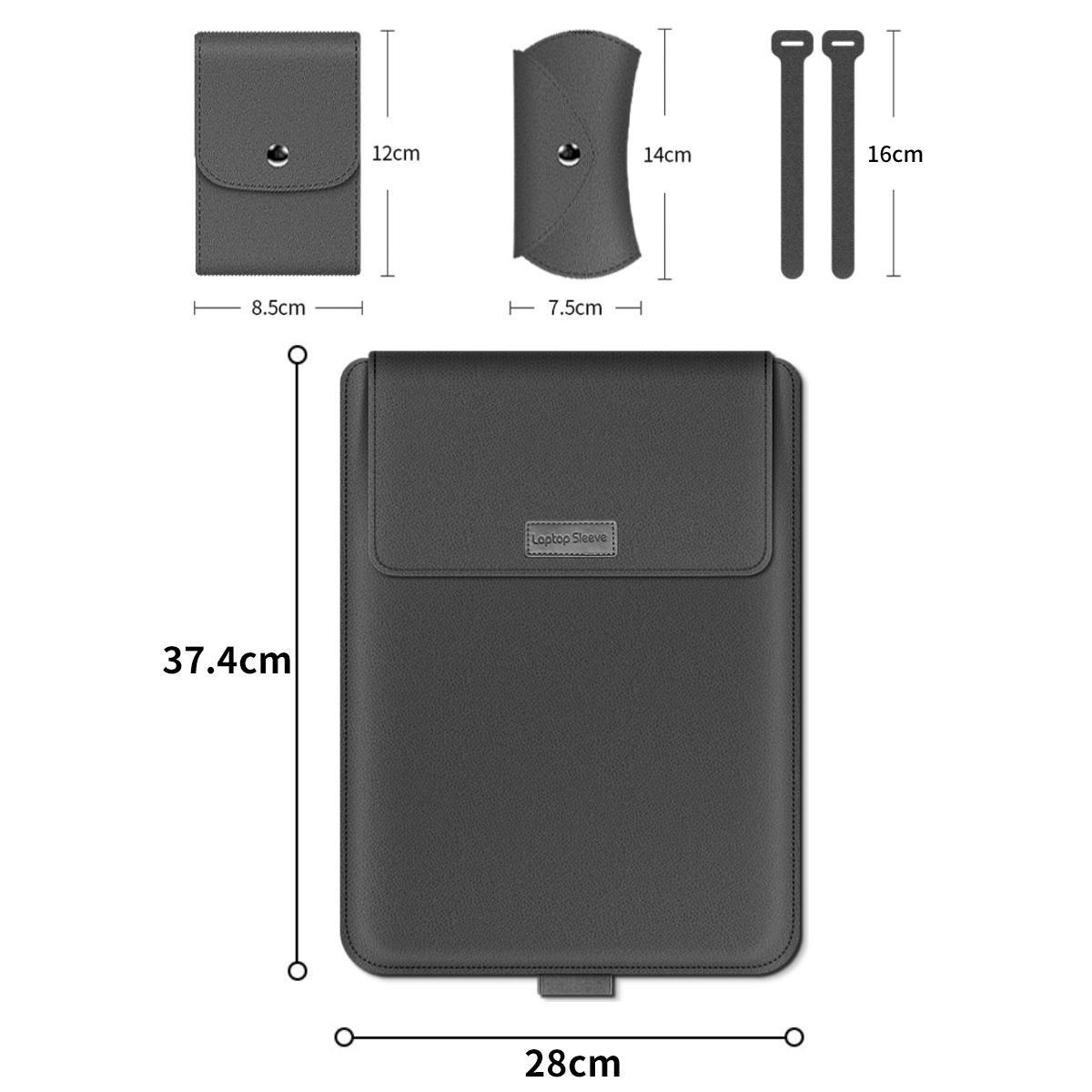 KINDA NICE - Funda Universal Para Laptop 15.4 / 15.6 / 16.1 Gris