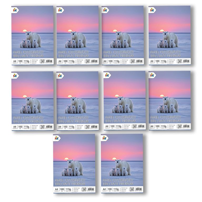 Papel Fotografico A4 x1000 Hojas - 115g Mayorista Grafico