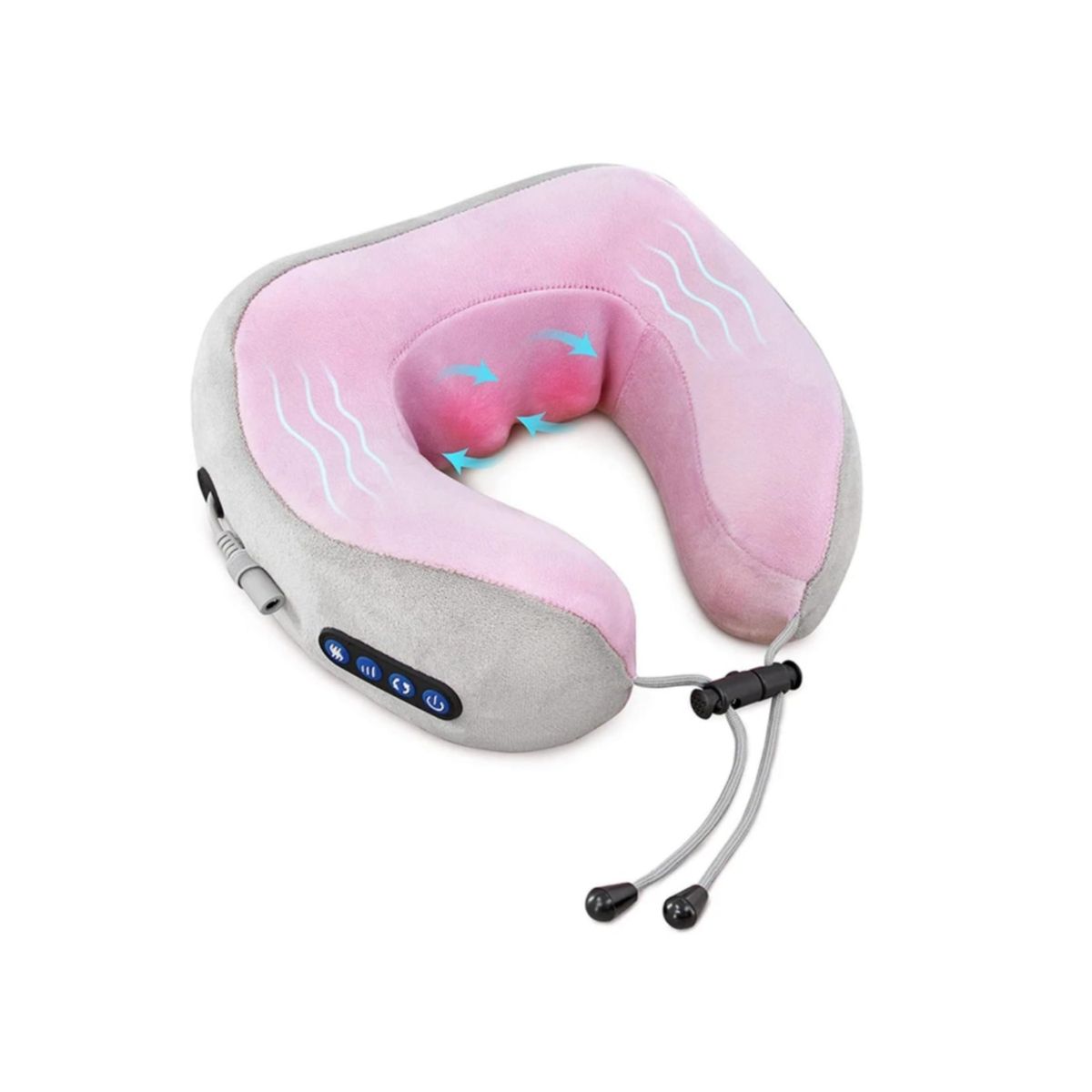 GENERICO - Almohada de Cuello Masajeadora Premium - Soporte 360°, Masaje Shiatsu y Vibración Color Rosa