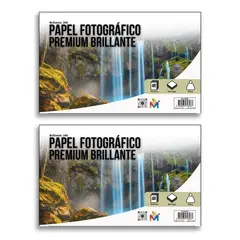 MALIK - Pack 2 Papel Fotográfico 10x15 240g - 200 Hojas Extra Firme