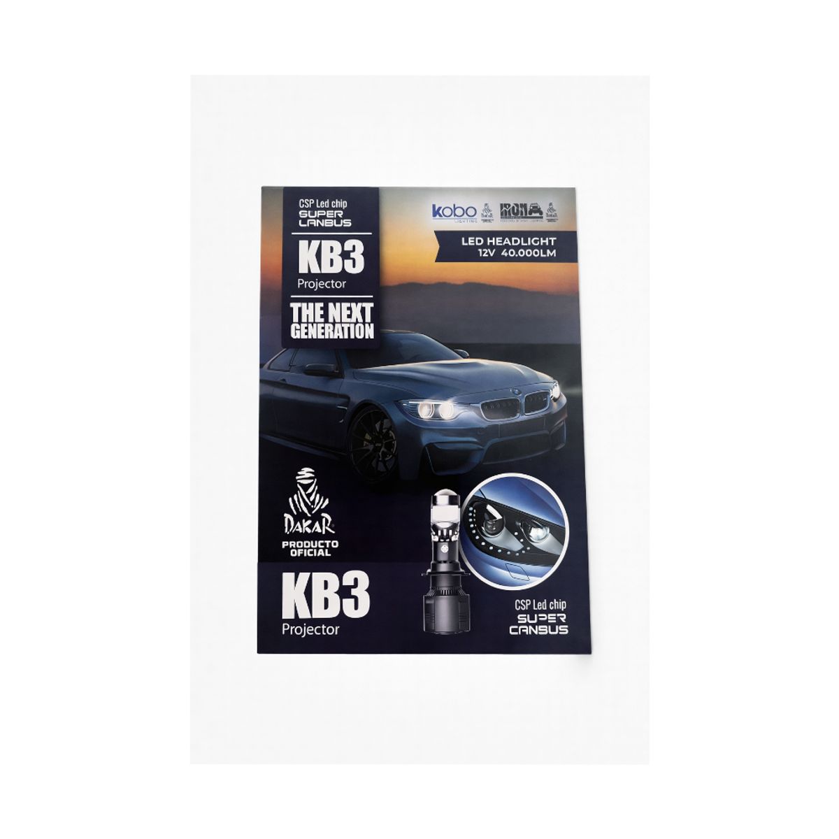 GENERICO - Kit Ampolletas Led Dakar Dual KB3 H4 40000 Lumenes 42W