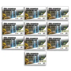 MALIK - Pack x10 Papel Foto 10x15 240g - 1000 Hojas Brillo Profesional